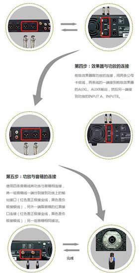沐鸣2KTV音响设备连接图