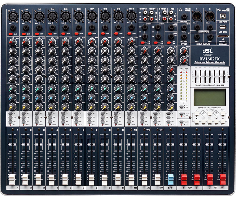 沐鸣216路调音台RV1602FX